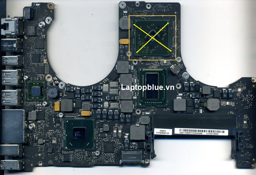 Chuyển VGA  MacBook A1286 2011 ( 820-2915-A) từ rời qua share 